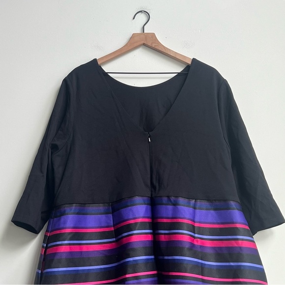 ModCloth Hutch Twofer Pink Purple Striped Sheath Party Dress pockets - Picture 11 of 15